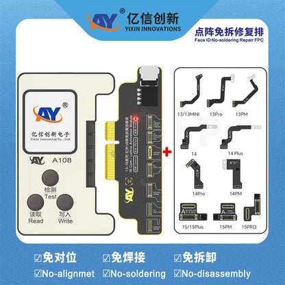 AY A108 BOX Face ID Programmer For iPhone X-15 Pro Max Dot Matrix Projector Repair True Tone Fix Battery Health Data Change Tool