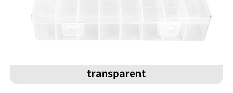Caja Almacenamiento Transparente 24 Rejillas para Hardware/Botones/Pesca/Joyería/Accesorios/Papelería