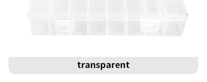 Caja Almacenamiento Transparente 24 Rejillas para Hardware/Botones/Pesca/Joyería/Accesorios/Papelería