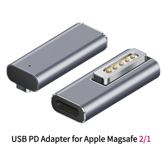 Adaptador Convertidor Magnético USB-C PD a MagSafe 1 / MagSafe 2 para MacBook Pro Plug Carga