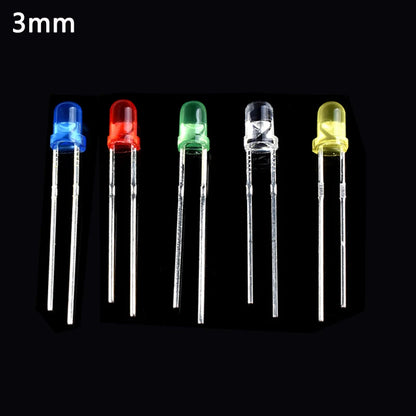 Kit Surtido Diodos LED 3mm/5mm (DIP, Rojo/Naranja/Amarillo/Verde/Azul/Blanco) Componentes Electrónicos