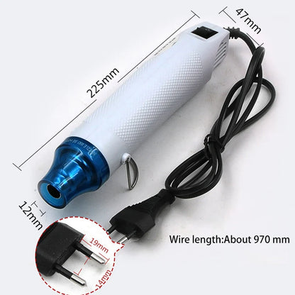 Mini Pistola Aire Caliente Eléctrica para Soldadura/Termoretráctil/Wrap Coche/Manualidades DIY (220V)