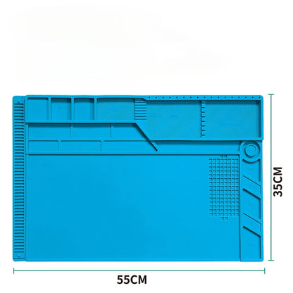 Alfombrilla Silicona Multifuncional Gruesa Magnética Antiestática Resistente Temperatura para Reparación Electrónica/Placa Base IC