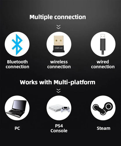 Mando Joystick Inalámbrico Bluetooth para PS4 Slim/Pro/PC/iOS/Android (Doble Vibración)