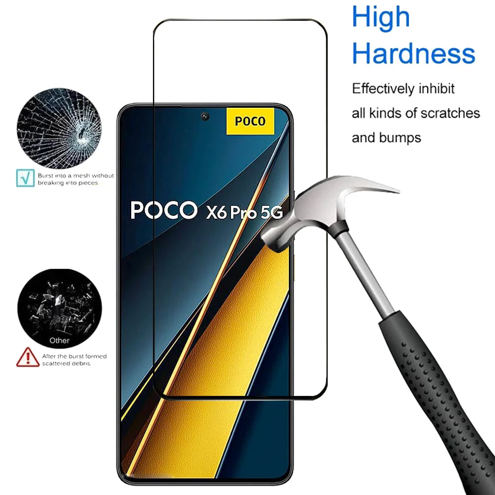 mica Poco F7 X7 X6 F6 Pro 5G Screen Protector Glass Little X6 X5 F5 Pro Pelicula de Vidro Temperado For Xiaomi Poco F7 Ultra Tempered Glass Poko C65 M6 Pro Cristal PocoX6 Phone Front Glass