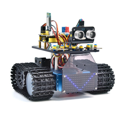 Kit Robot Tanque Inteligente Keyestudio Mini V3.0 (Actualizado) DIY STEM Programable compatible Arduino/Mixly