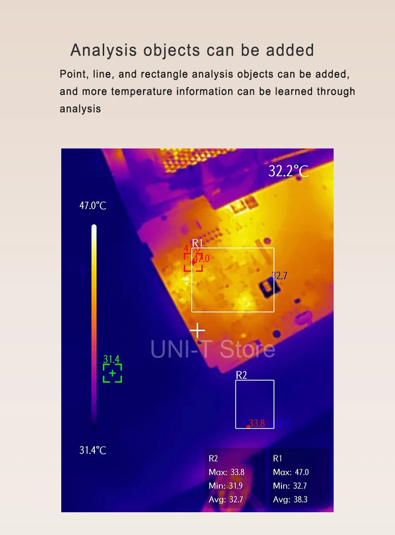 Termógrafo Móvil UNI-T UTi260M para Android (Tipo C) - Herramienta Temperatura Módulo PCB/Electrónico
