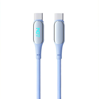 Cable Carga Rápida PD 140W USB-C a USB-C con Pantalla Digital para iPhone 15/16, Samsung S22/S23, Xiaomi, Huawei, POCO