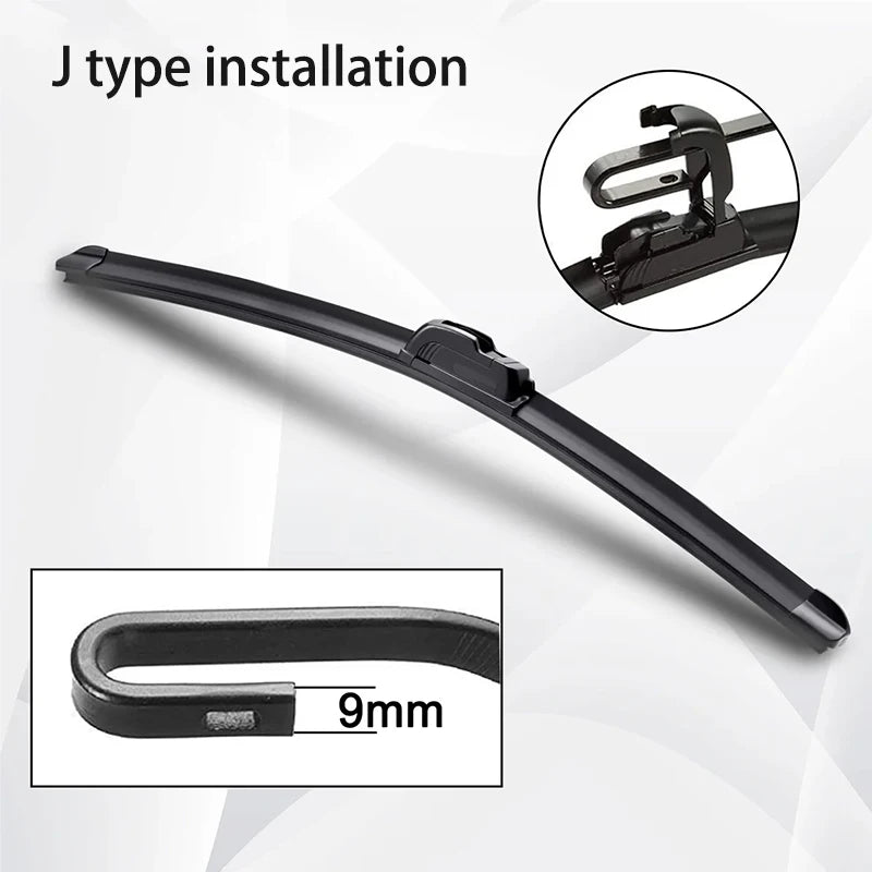 Limpiaparabrisas Auto Goma Suave Sin Hueso Tipo U HD Silencioso Durable para Hyundai ix35 (2010-2015) (24"+16")