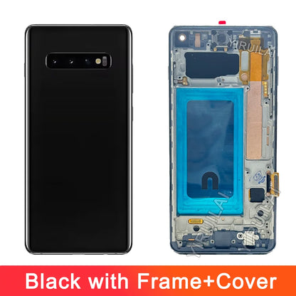 Calidad TFT para Samsung S10 SM-G973F SM-G973U SM-G973W pantalla LCD Digitalizador de pantalla táctil para Samsung S10 LCD con marco