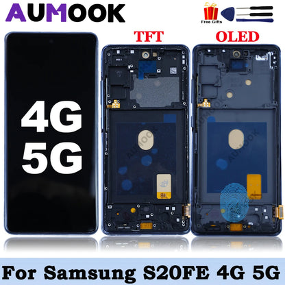 S20FE AMOLED LCD para Samsung Galaxy S20 FE SM-G780F/DSM pantalla táctil digitalizador montaje para Samsung S20 FE 5G G781 G780 pantalla