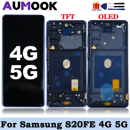 S20FE AMOLED LCD para Samsung Galaxy S20 FE SM-G780F/DSM pantalla táctil digitalizador montaje para Samsung S20 FE 5G G781 G780 pantalla