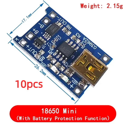 TP4056 5V 1A Type-c USB 18650 Lithium Battery Charging Board Charger Module with Protection Dual Functions
