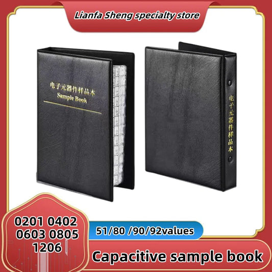 Libro Muestrario Capacitores SMD (01005-1206, 51/80/90/92 Valores x 25/50 Unidades) Chip Kit Surtido