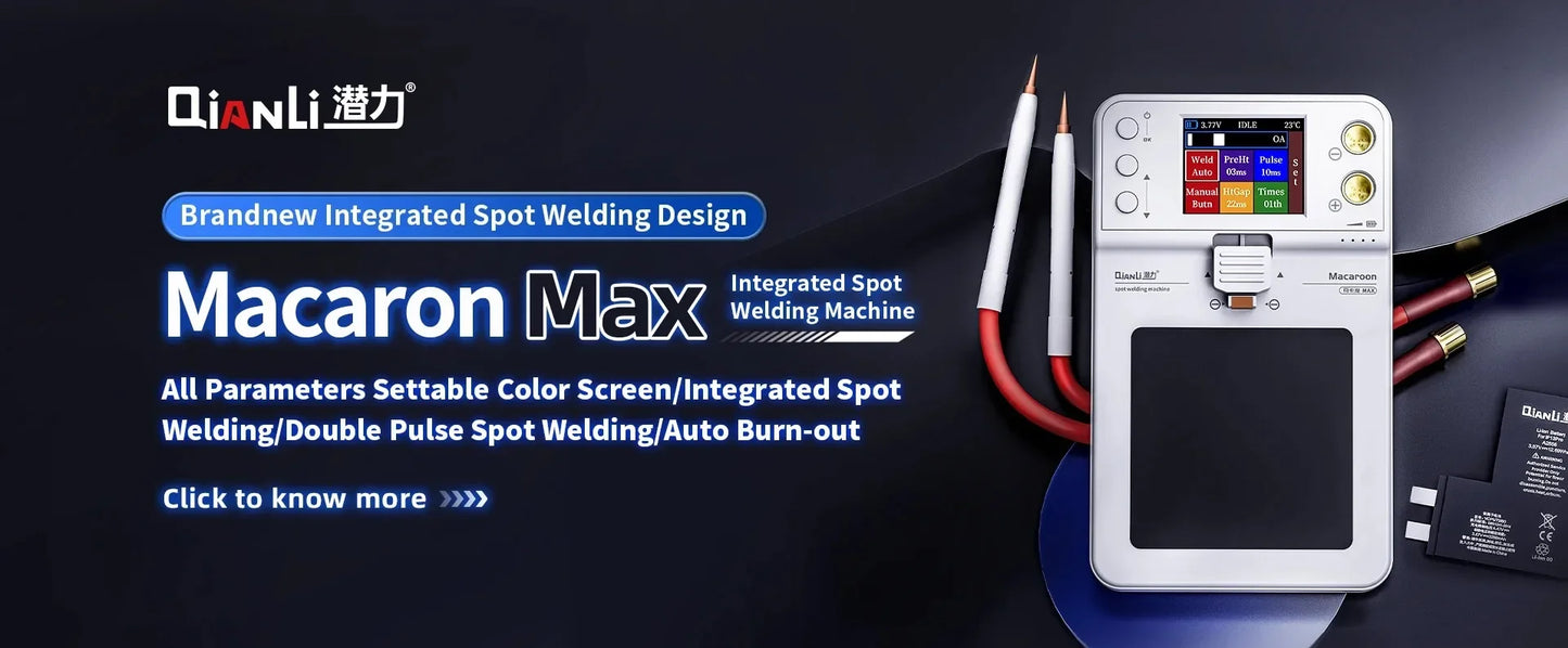 Qianli Macaron Max 2 Spot Welding Machine Adjustable 6 Speed Pulse Time Micro Spot Welder for Phone 11-15PM Battery repair tools