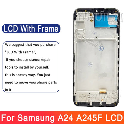 Pantalla probada A24 4G para Samsung A24 4G A245 SM-A245F SM-A245F/DS pantalla LCD reemplazo del ensamblaje del digitalizador de pantalla táctil