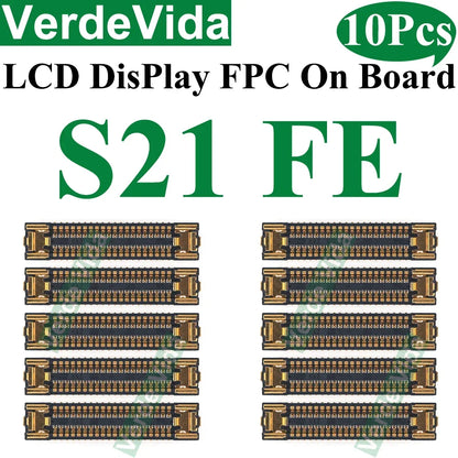 Conector FPC Flex Pantalla LCD para Placa Base Samsung S10 Lite/S21 FE/S22/S23 Ultra/S24 Plus/Note 10/20 (10 Unidades)