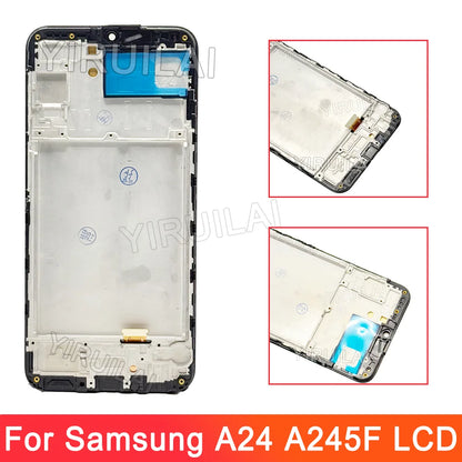 Pantalla de prueba TFT A24, para Samsung Galaxy A24 4G pantalla LCD SM-A245F reemplazo de pantalla táctil para pantalla Samsung A24 con marco