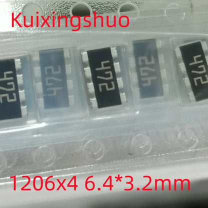 50 pieces 1206X4 4.7K 1k 100R 220R 330R 5.1 8P4R smd network array resistor row screen printing 472 KOA CN2B4TTE472J 10K 5*3.2mm