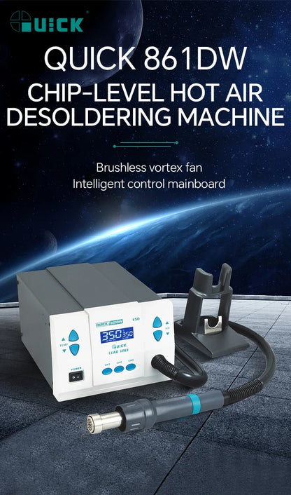 New QUICK 861DW Soldering Station 1000W Digital Display For PCB Chip Repair  Lead-Free Hot Air Soldering Station Rework Station