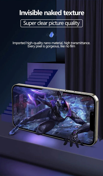 Film Hidrogel Cobertura Completa Protector Pantalla para iPhone 7/8 Plus / X/XR/XS Max / 11-16 Pro Max (Pack 5 Unidades)
