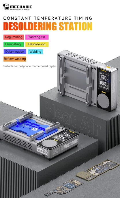 MECHANIC HEAT AIR Preheating Platform PTC Heating Core  BGA Stencil For IPhone X-15 Series Motherboard Layered Chip Reflow Weld