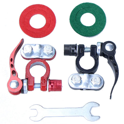Conectores Terminal Batería Auto Liberación Rápida 12V/24V Positivo/Negativo Extremos Cable para Tipo SAE/JIS (2 Piezas)