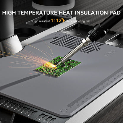 ELIKLIV ERM101 1600X 7" IPS Screen Digital Microscope for Electronics Soldering Microscope With 600℃ Heat Insulation Pad 32G