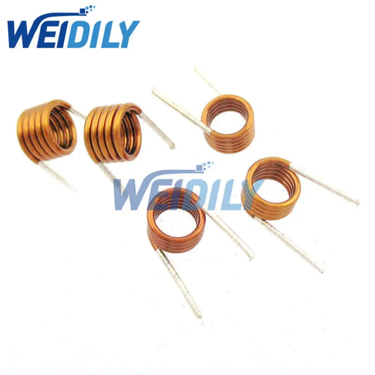 Inductor Bobina Hueca Cobre FM - Varios Vueltas (1.5T a 7.5T) - Lote 50 Piezas