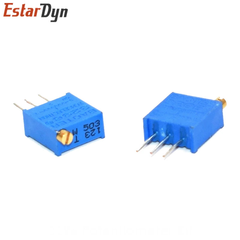 10PCS 3296 potentiometer Kit High Precision 3296W Variable Resistor 100R -1M 200R 500R 1k 2k 5K 10K 20K 50K 100K 200k 500k