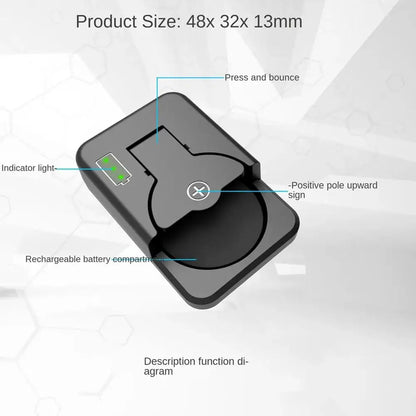 Mini Cargador Universal Portátil para Baterías Pila Botón (LIR2016/LIR2025/LIR2032/LIR1025) con Indicador LED