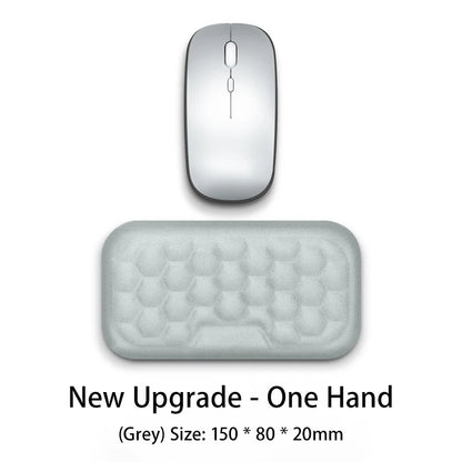 Reposamuñecas Ergonómico Espuma Memoria para Teclado y Mouse Pad (Protección Oficina/Tipeo) Computadora/Notebook