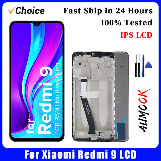 OEM LCD For Redmi 9 Display Touch Screen Digitizer For Xiaomi Redmi 9 M2004J19G,M2004J19C Assembly Replacement Part