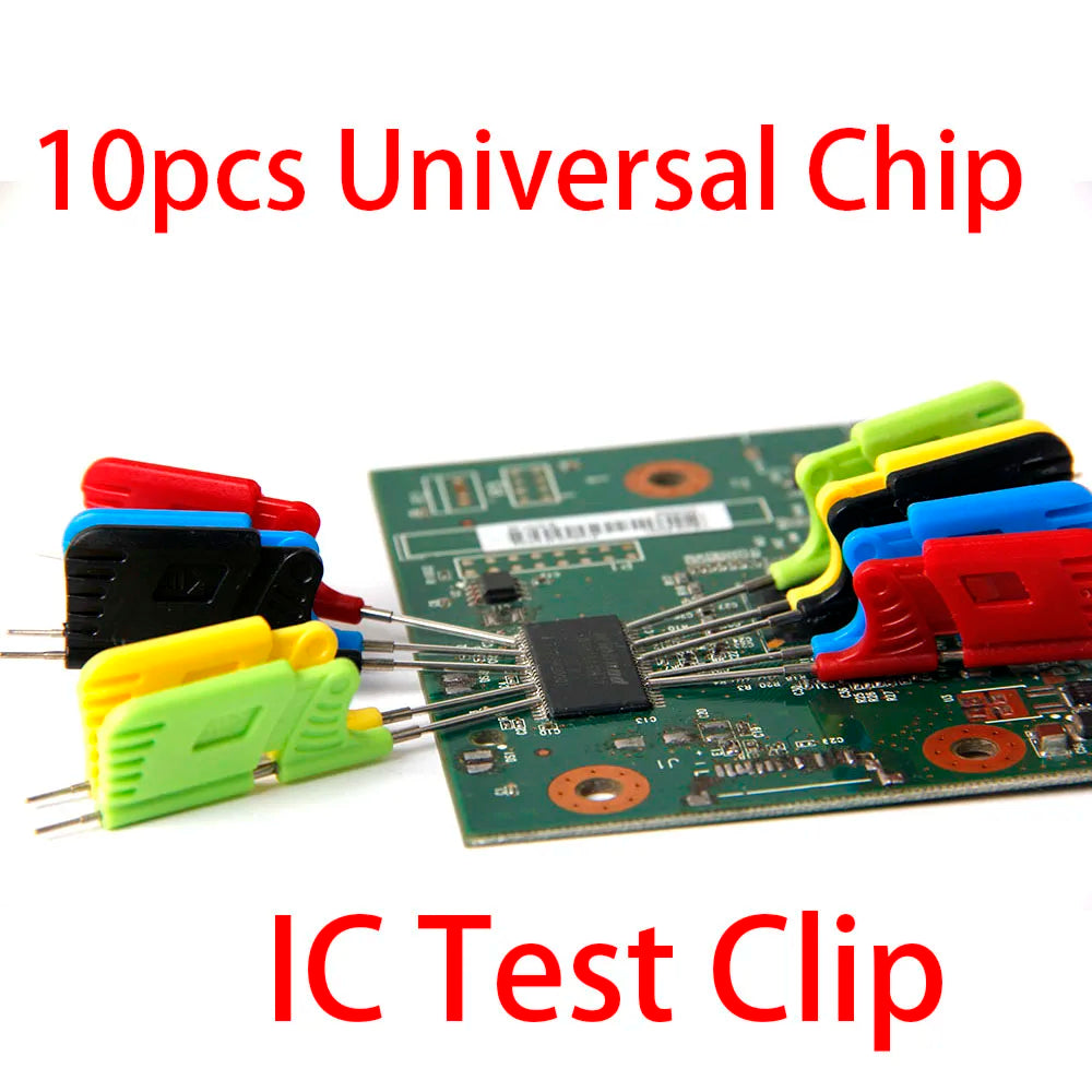 Micro Clip Universal (x10) para Test IC SMD (SOP/SOIC/TSOP/SSOP/SOP8) - Adaptador Pin para Analizador Lógico