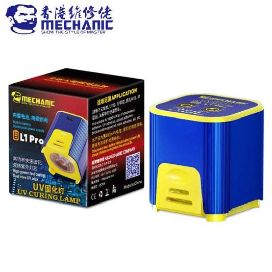 Lámpara Curado UV Inteligente Mechanic L1 Pro (7W, Doble Led) Rápida para OCA/Máscara Soldadura/Resina
