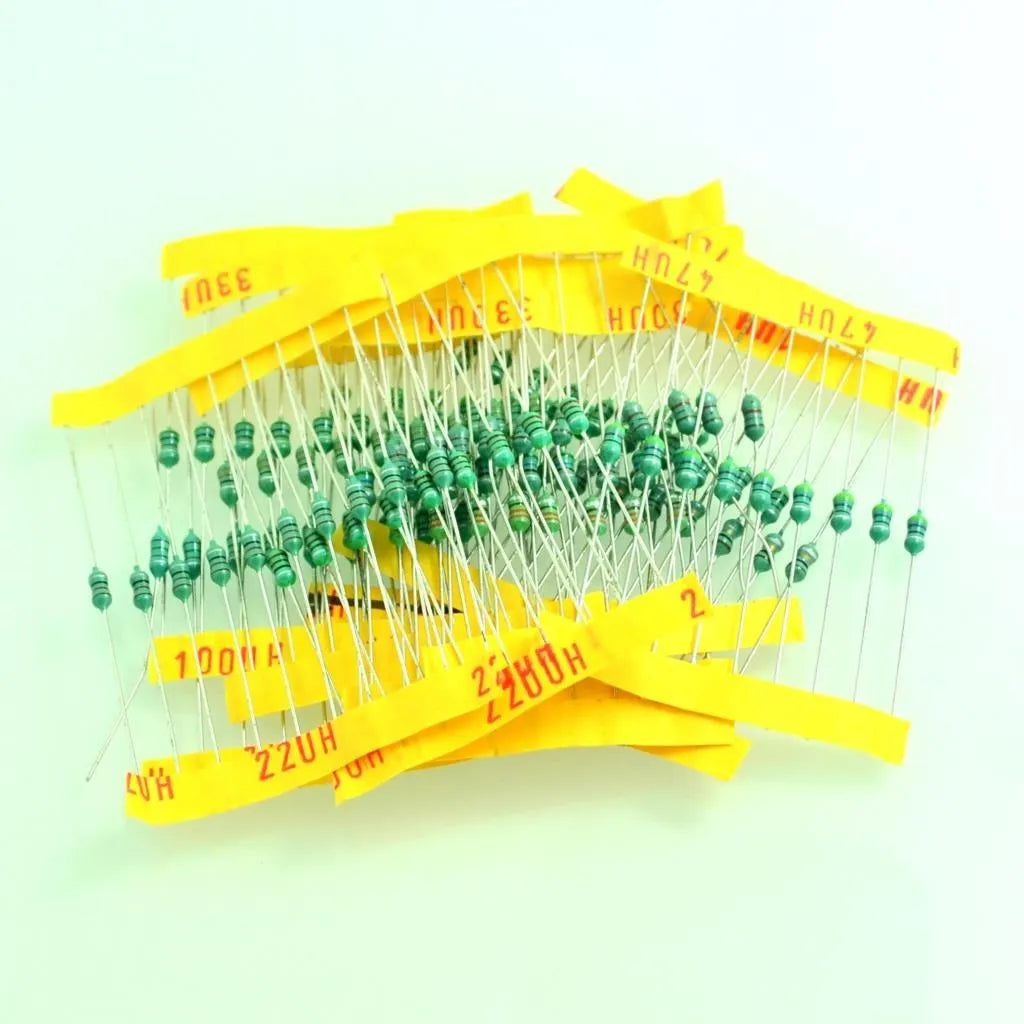 Kit Surtido Inductores Axiales 1/4W 0307 - 12 Valores (1uH a 1mH) x 10 Unidades (Total 120 Piezas)