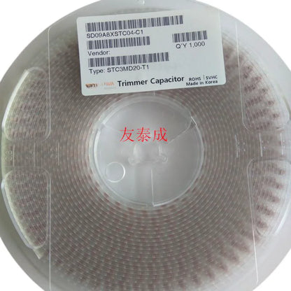 Capacitor Trimmer Cerámico SMD SEHWA Ajustable (3pF/6pF/10pF, 4.5x3.2mm) - Pack 5 Unidades (Valores Surtidos)