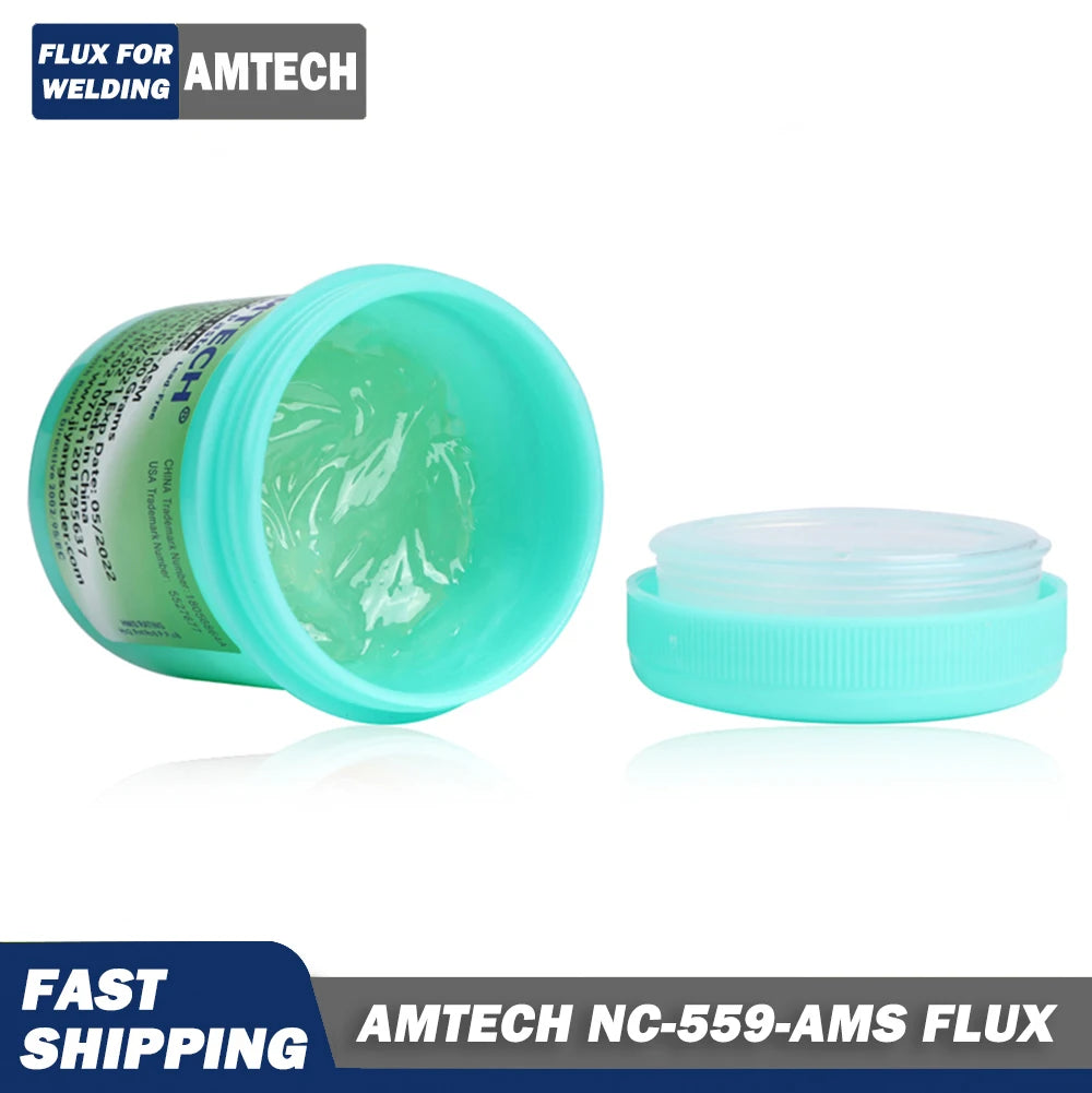 Flux Pasta Soldar Amtech NC-559-ASM / NC-559 (100g) No Clean para SMD/BGA Rework Station Suministros Soldadura