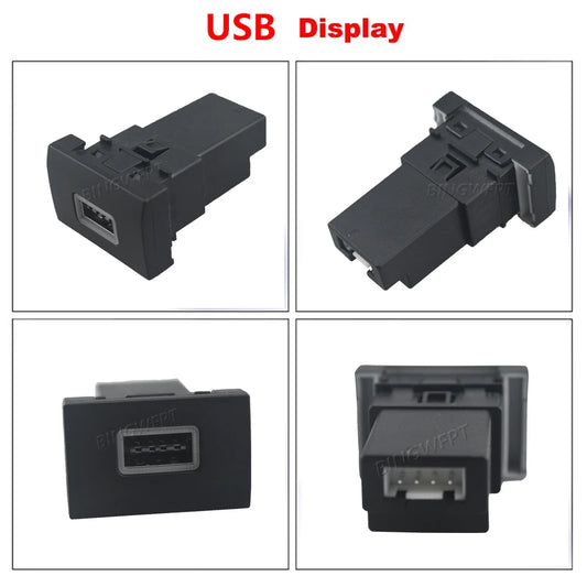 Cargador Auto Rápido QC3.0 + USB-C PD Socket Interfaz con Botón para Volkswagen Polo (2011-2013)