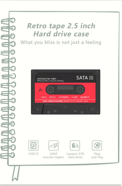 Carcasa Externa UTHAI T46 USB 3.0 SATA (5Gbps, UASP) para Disco Duro HDD/SSD 2.5" Cinta para PC/Notebook
