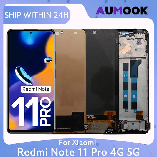 LCD Display Screen For Xiaomi Redmi Note 11 Pro 4G 5G Touch Screen Digitizer Assembly 2201116TG 2201116TI 21091116I 2201116SG