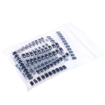Kit Surtido Diodos SMD - 15 Valores (Rectificador/Schottky/Fast Recovery) (Total 150 Piezas)