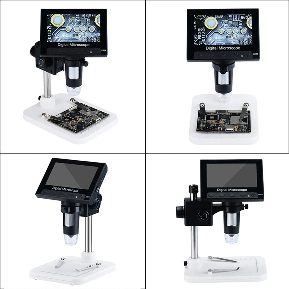 Elikliv EDM4 4.3" LCD Digital Microscope for Electronic 1000x Coin Magnifier Repair Microscope with LED Lights for PC Windows