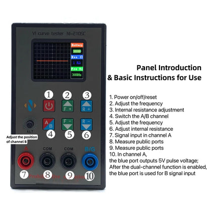 Analizador Curva VI Doble Canal con Pantalla a Color - Tester Fallos Electrónicos ASA