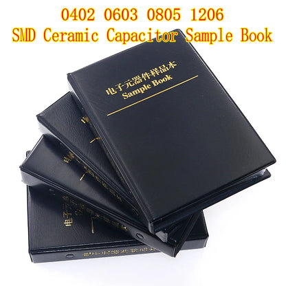 Libro Muestrario Mixto Capacitores Cerámicos Multicapa SMD (0.5pF-22uF, 0402-1206) Kit Surtido