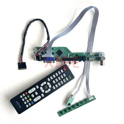 Kit Placa Controladora LVDS para Panel 15.6" B156XW02 V0-V7 (1366x768) 40pin TV Analógica HDMI/VGA/AV/USB DIY