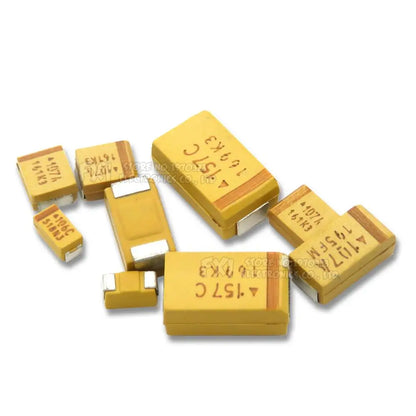 Capacitor Tantalio SMD (Caja A/B/C/D) 6V-50V, 0.1uF-330uF (Pack 10 Unidades)