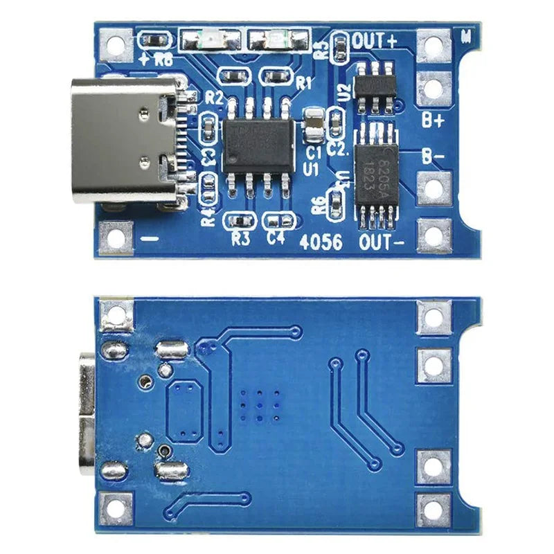 5pcs 10pcs Type-c Micro USB 5V 1A 18650 TP4056 Lithium Battery Charger Module Charging Board With Protection Dual Functions 1A