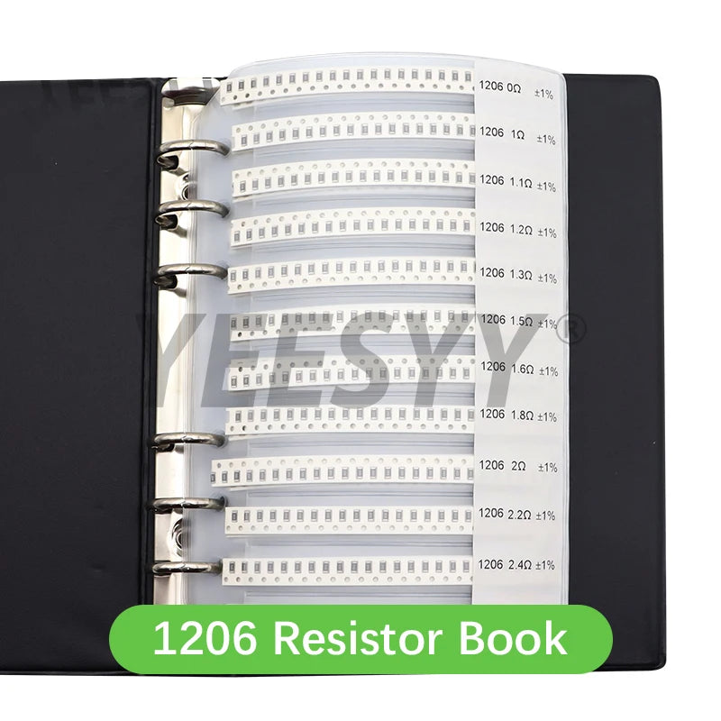 0201 0402 0603 0805 1206 1% 4250PCS 8500PCS 8850PCS SMD Resistor Sample Book Assorted Kit 10K 100K 1K 1R 100R 220R