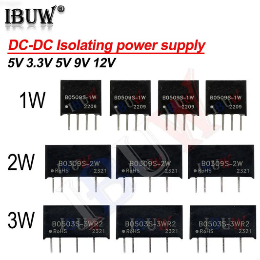 Módulo Fuente Alimentación Regulada Aislada DC-DC 1W/2W (B0505S, B1203S, B0305, B0524S, B0905S)